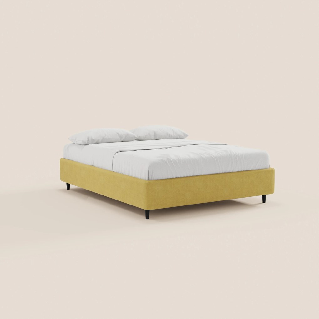 ERON letto sommier imbottito con vano contenitore in tessuto impermeabile certificato Oeko-Tex
