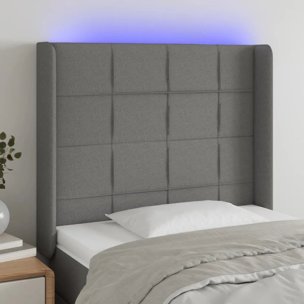 Testiera A Led Grigioscuro 103x16x118/128cm İntessuto /