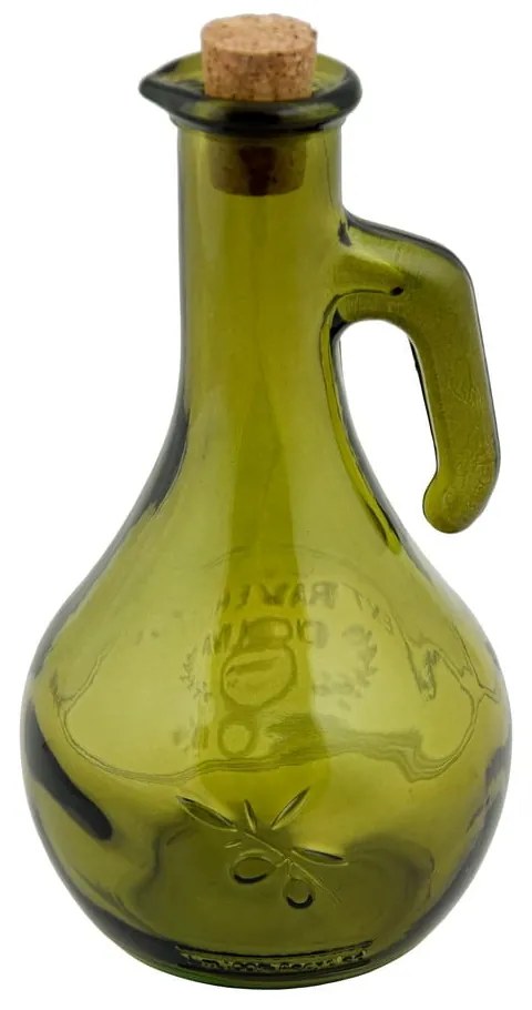 Bottiglia per olio in vetro riciclato verde, 500 ml Olive - Ego Dekor