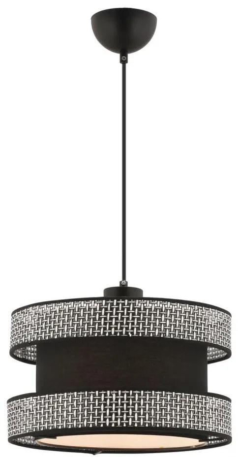 Lampadario a sospensione su cavo HALO 1xE27/60W/230V nero/grigio