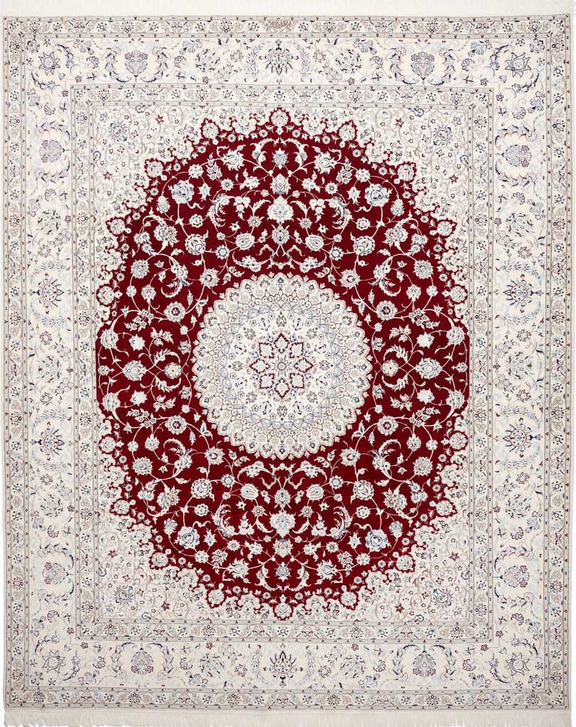 Nain Tappeto 250x300 Rosso (Iran) Annodato A Mano