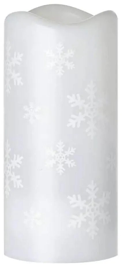 LED Natale a candela LED/3xAAA fiocchi di neve bianco freddo