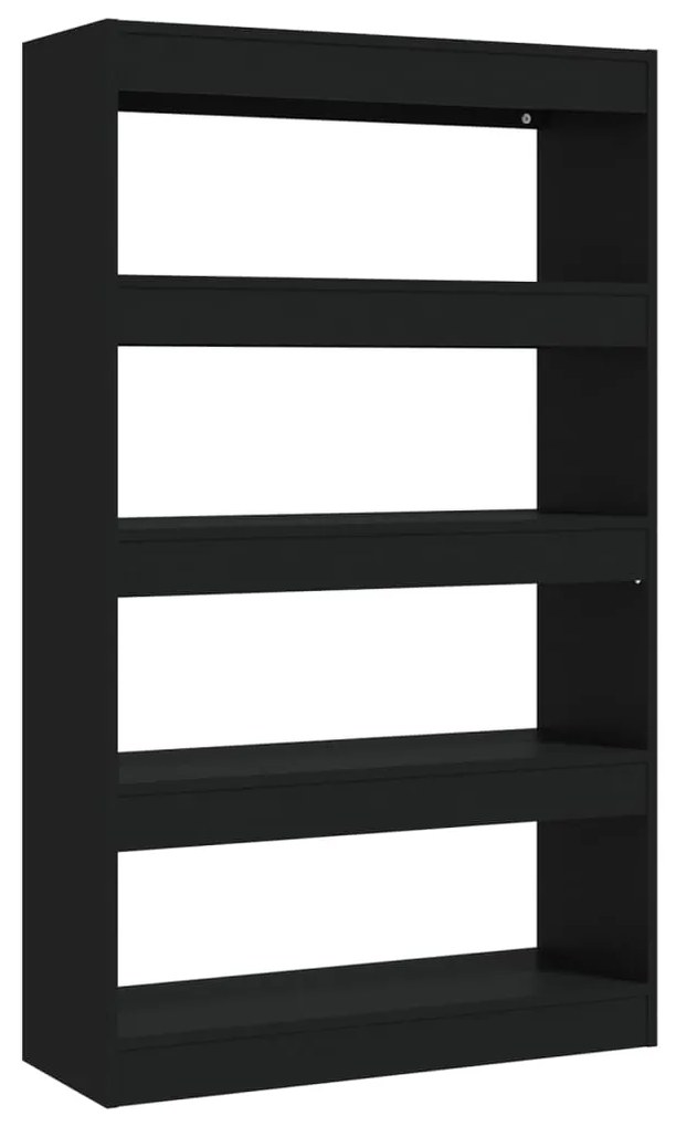 Libreria/Divisorio Nero 80x30x135 cm in Truciolato