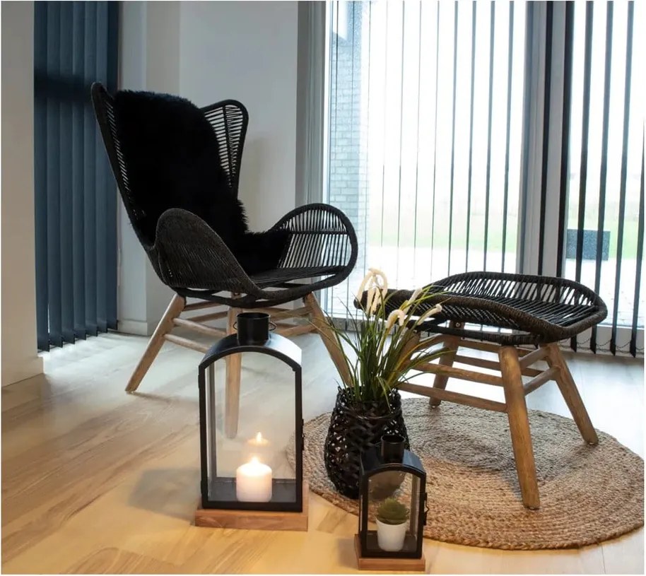 Černá ovčí kožešina House Nordic