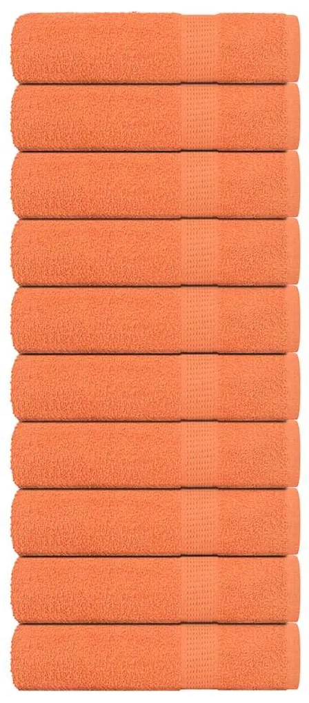 Asciugamani Doccia 10 Pz Arancioni 70x140cm 360g/m² 100% Cotone /