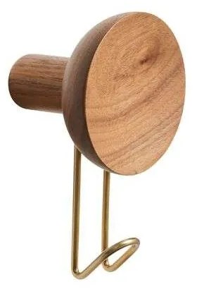 Woud - Around Gancio per cappotto Large Walnut/Brass Woud