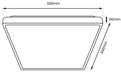 Plafoniera LED da bagno DABAR LED/17W/230V 4000K 33x33 cm IP44