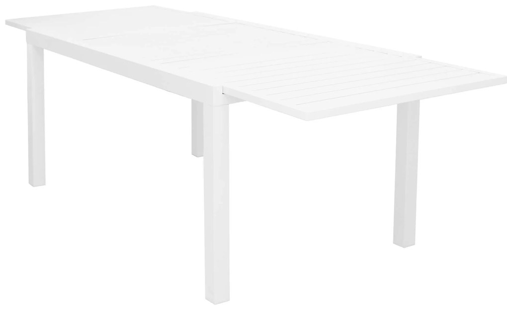 DEXTER - set tavolo in alluminio cm 160/240 x 90 x 75 h con 8 poltrone Venus