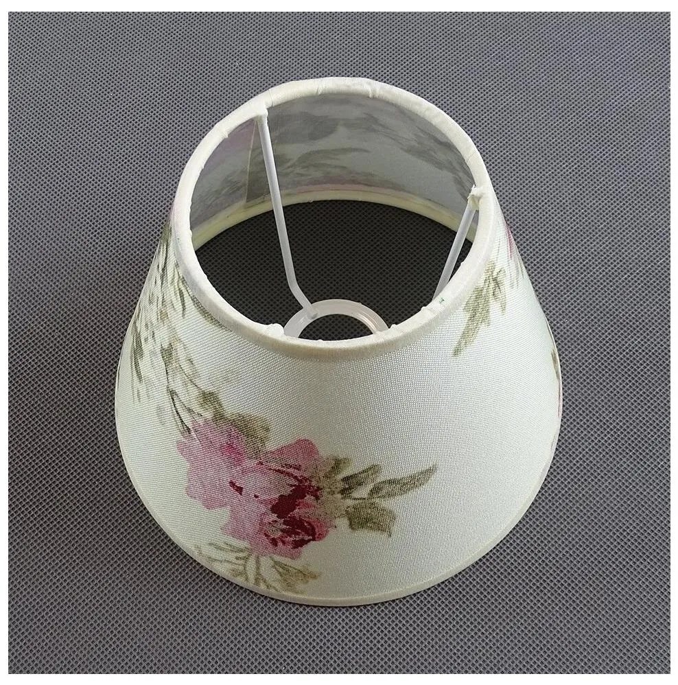Paralume di ricambio per lampada da tavolo ROSA 13x17,5 cm color crema/rosa