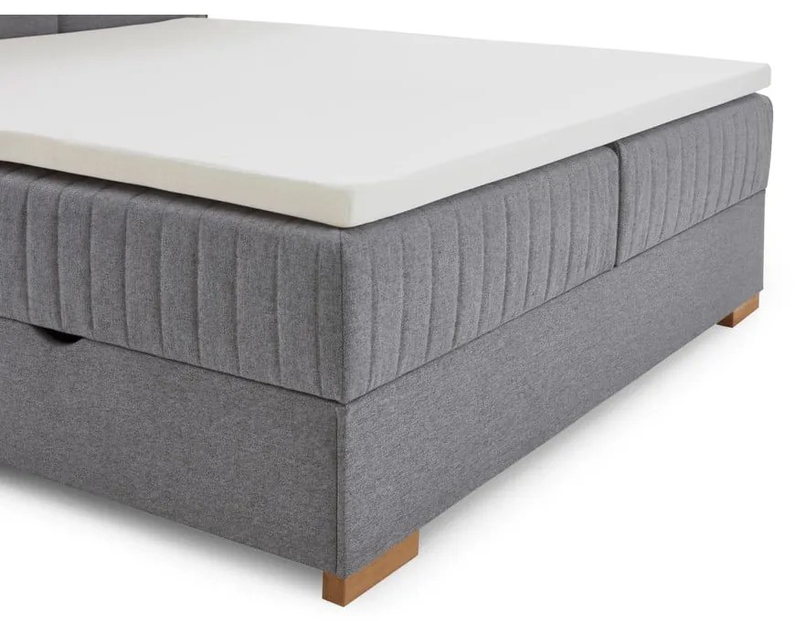 Letto boxspring grigio con contenitore 160x200 cm Tambo - Meise Möbel