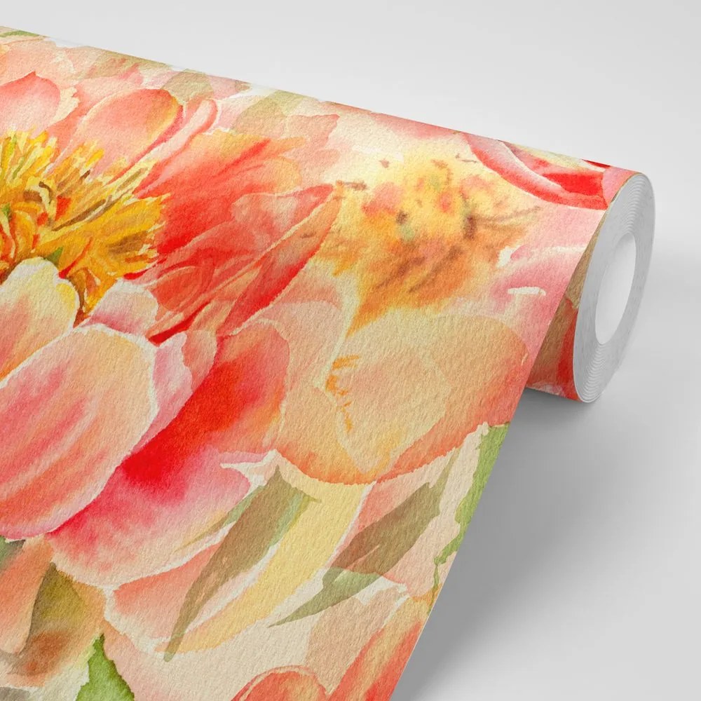 Carta da parati – Peonie rosse
