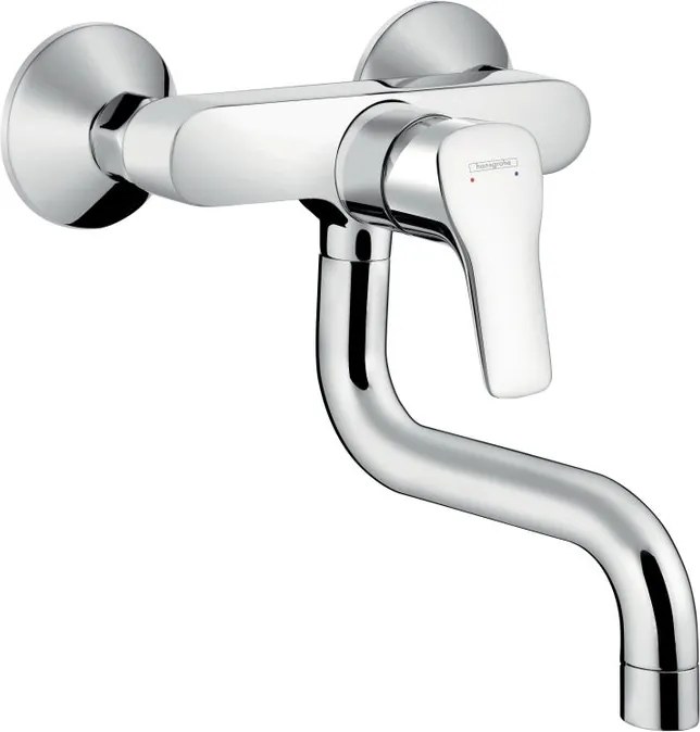 Rubinetto da cucina fisso a s My Sport argento cromato lucido HANSGROHE