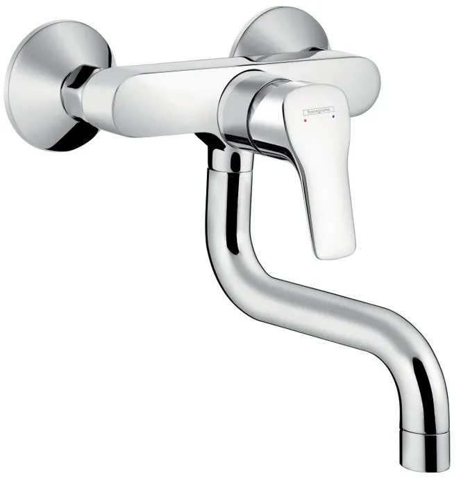 Rubinetto da cucina orizzontale a s My Sport argento cromato lucido HANSGROHE