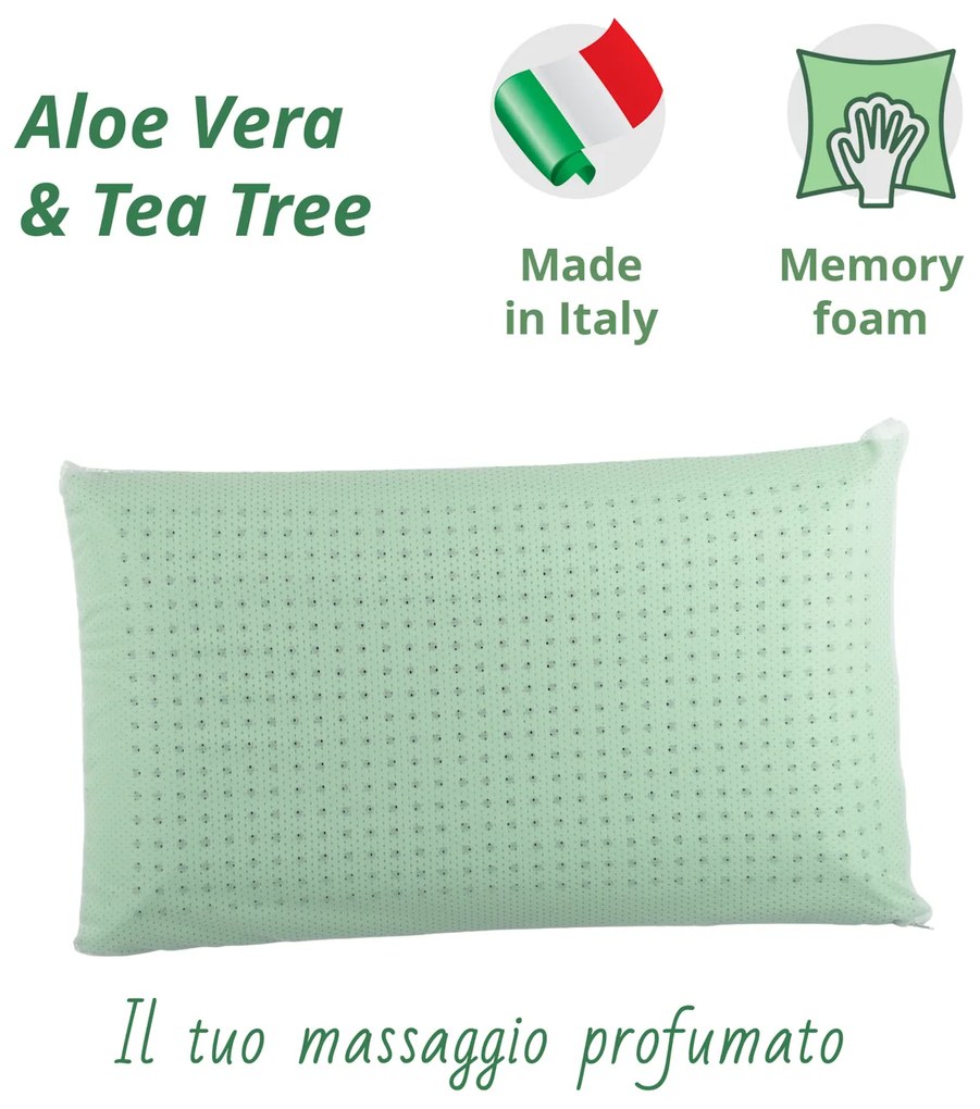 Cuscino memory profumato Aloe vera e Tea Tree Spa Massage