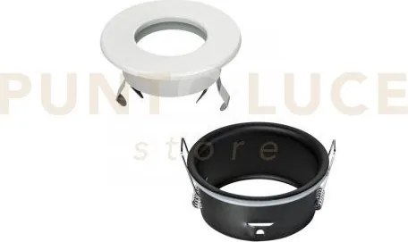 Faretto viper bianco tondo ip65 8,2x5,6cm in metallo e vetro per po...