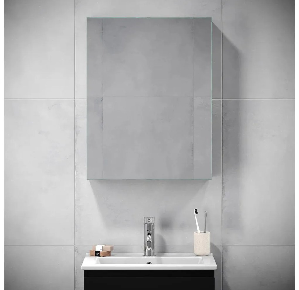 Mobile da bagno con specchio KENWOOD 65x50 cm, nero