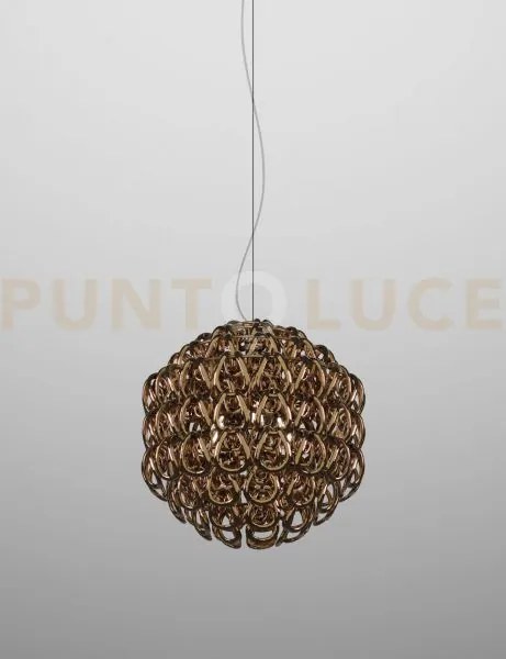Giogali sospensione 50 cristallo bronzo e bronzo opaco  3 luci atta...
