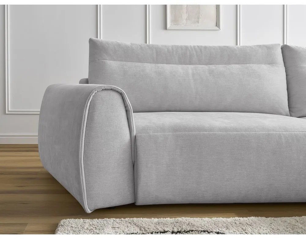 Divano angolare in grigio chiaro Aden – Bobochic Paris