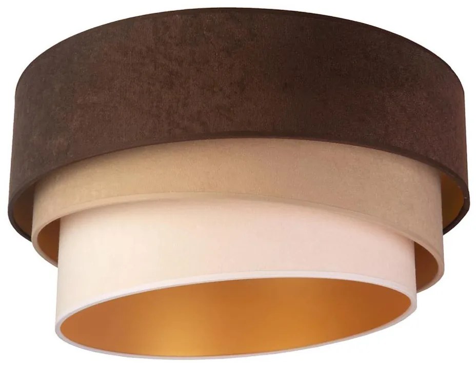 Duolla - Plafoniera DEVON 1xE27/40W/230V diametro 45 cm marrone/beige