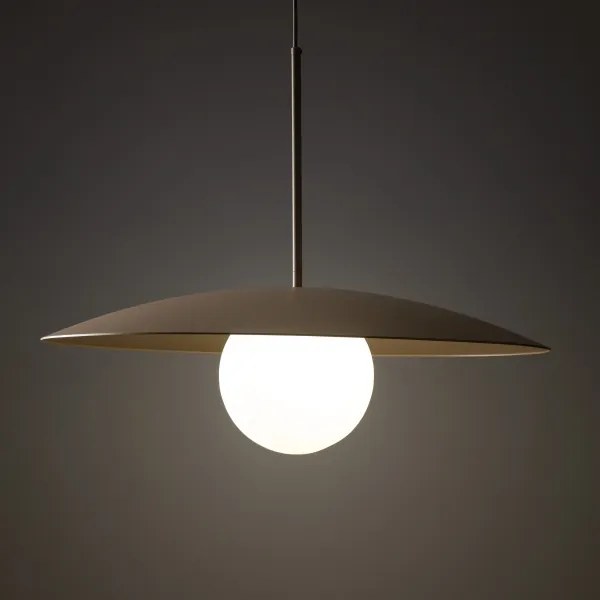 Lampadario a sospensione con filo SLATE 1xE27/15W/230V diametro 65 cm beige