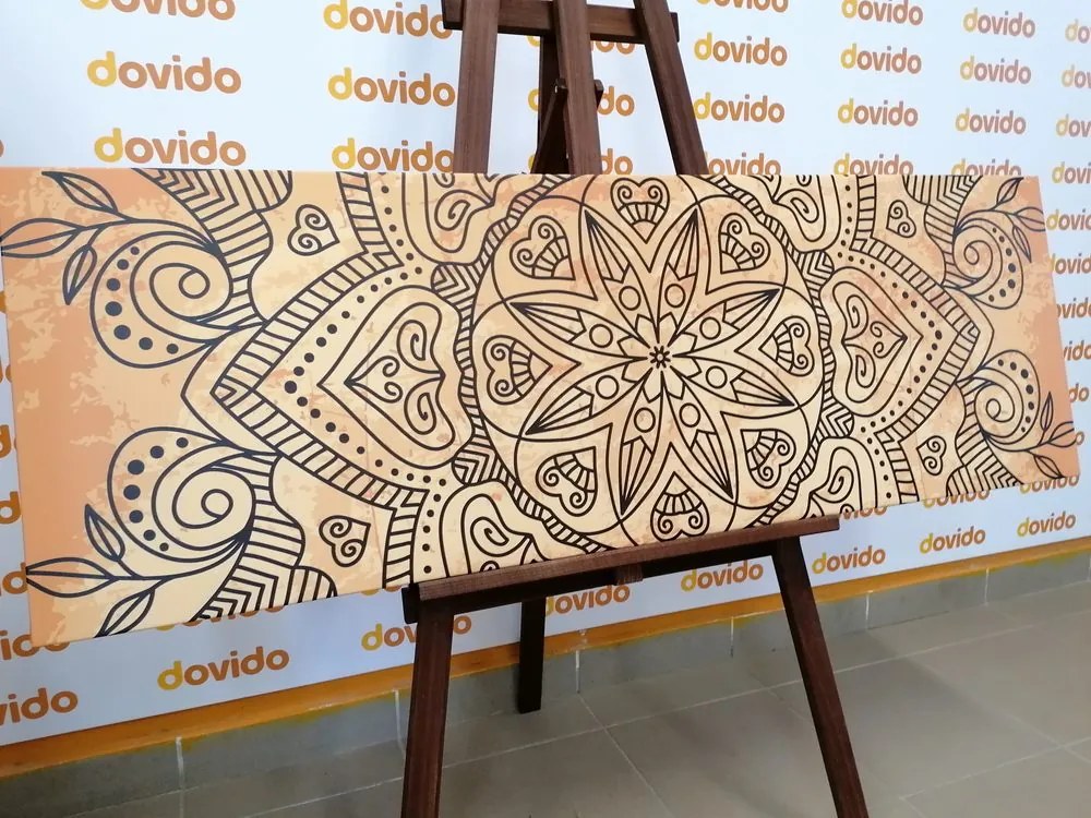 Quadro su tela – Mandala con tocco antico