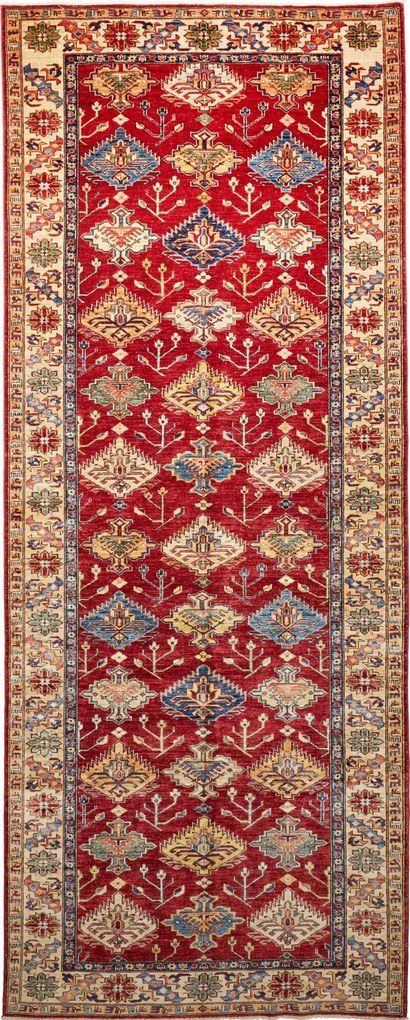 Kazak Tappeto orientale 390 x 160 Rosso (Pakistan) Annodato A Mano