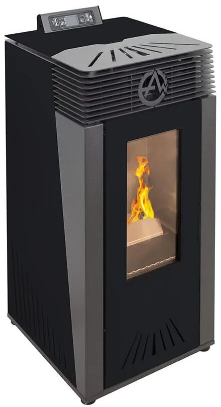 Stufa a pellet Euro Alpi PERALBA CANALIZZATA 2 USCITE 13,18 kW Colore Nero