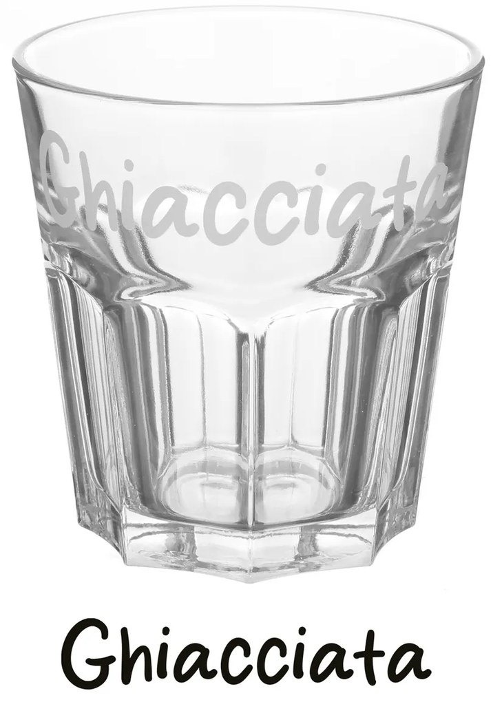 Bicchiere acqua vetro scritta Ghiacciata 290 ml