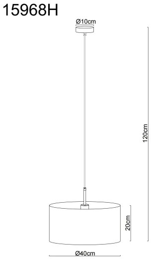 Globo 15968H - Lampada a sospensione con cavo DELEON 1xE27/60W/230V