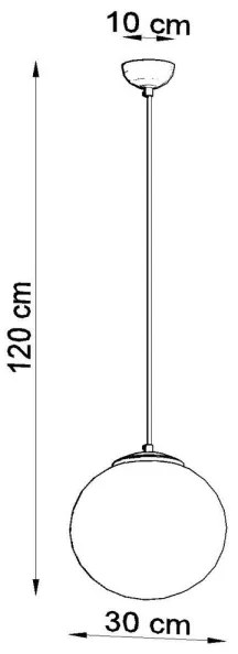 Sollux SL.0716 - Lampadario a sospensione su cavo TOYA 1xE27/60W/230V Ø 30 cm bianco/oro