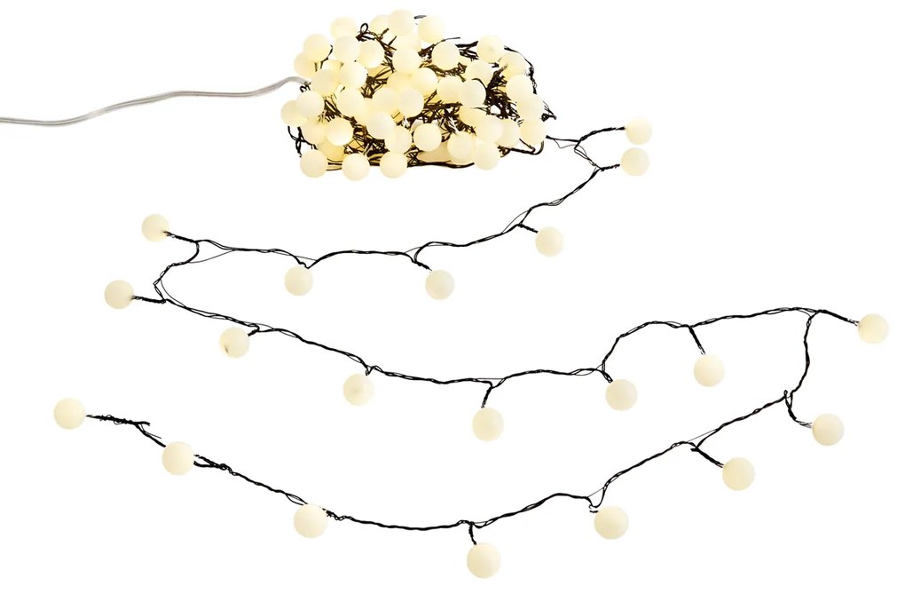 Ghirlanda luminosa natalizia verde con 100 LED bianchi 5m IP44 - Dasher