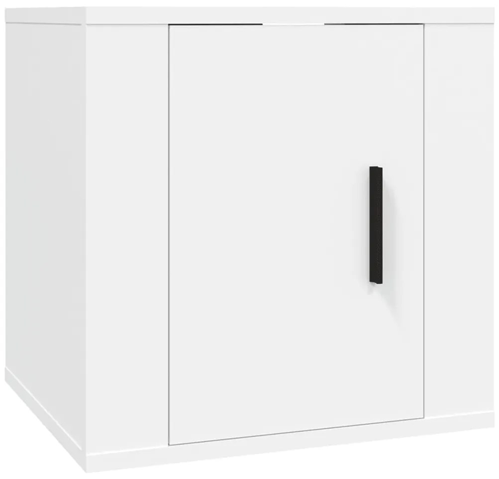 Set mobili porta tv 8pz bianco in legno multistrato