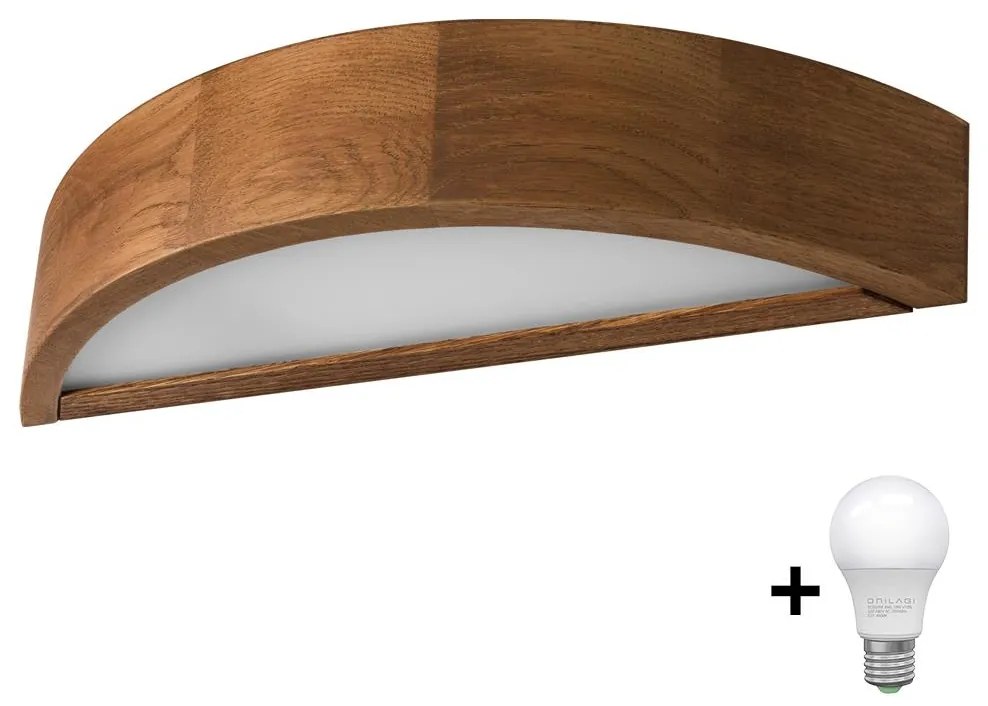 Brilagi - Lampada da parete LED CARVALHO 1xE27/60W/230V rovere ciliegio
