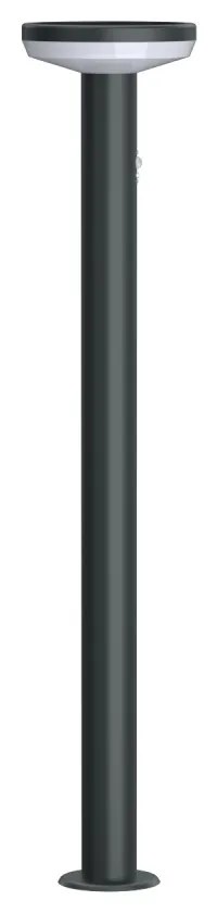 Paletto da giardino Solare Nero 80cm con Sensore Movimento e Picchetto Colore Bianco Naturale 4.000K