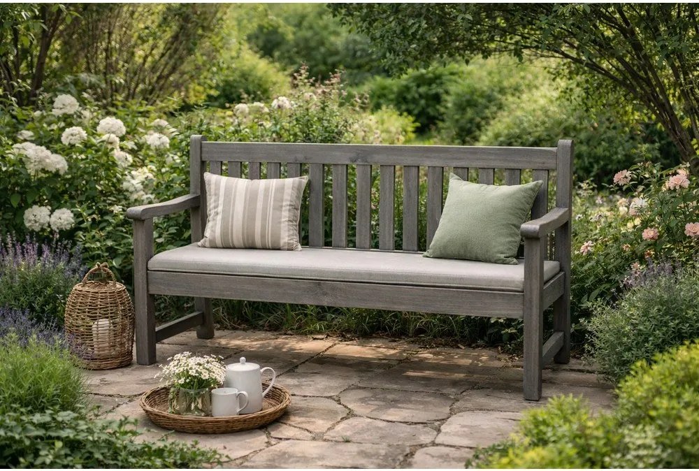 Panchina da giardino in legno grigio London - Rojaplast