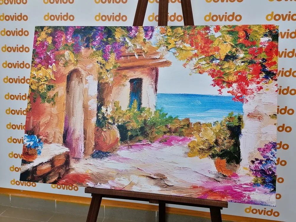 Quadro su tela – Casetta estiva sulla costa