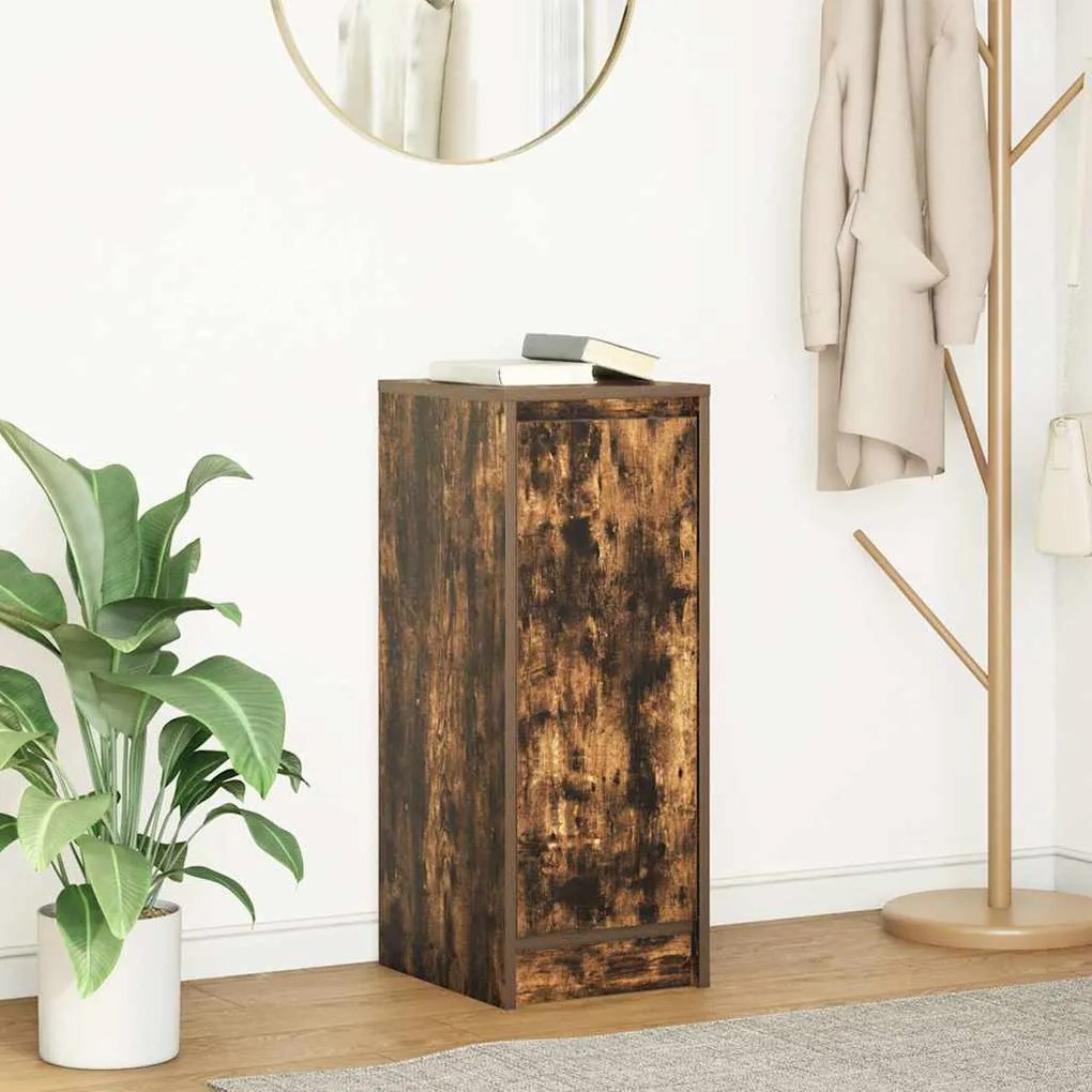 Credenza Rovere Fumo 29,5x34x76 Cm İn Legno Multistrato /