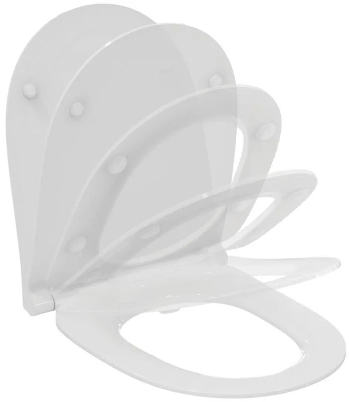 Copriwater Ilife ovale originale per serie sanitari IDEAL STANDARD con chiusura rallentata in poliestere bianco