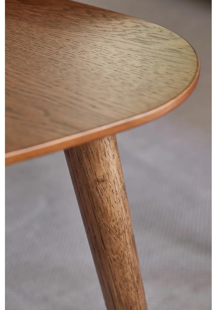 Tavolini marroni in rovere decorato in set di 2 70x100 cm Adda - Unique Furniture