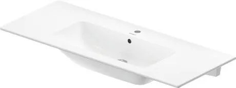 Lavabo 123x49 da incasso su mobile o per colonna in ceramica Bianco Me By Starck 2336120060 Duravit