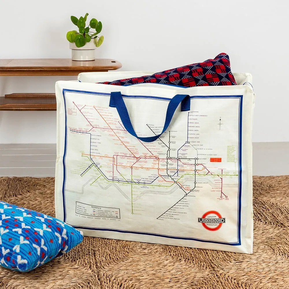 Organizer per vestiti in plastica riciclata 58x28x48 cm Heritage Tube Map – Rex London