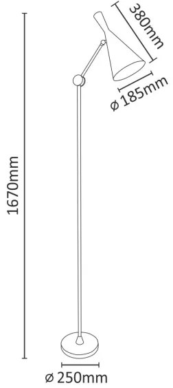Lampada da terra MODERN 1xE27/20W/230V nero