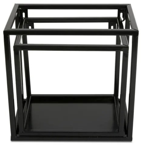 Mensola a muro 20x20 cm nera