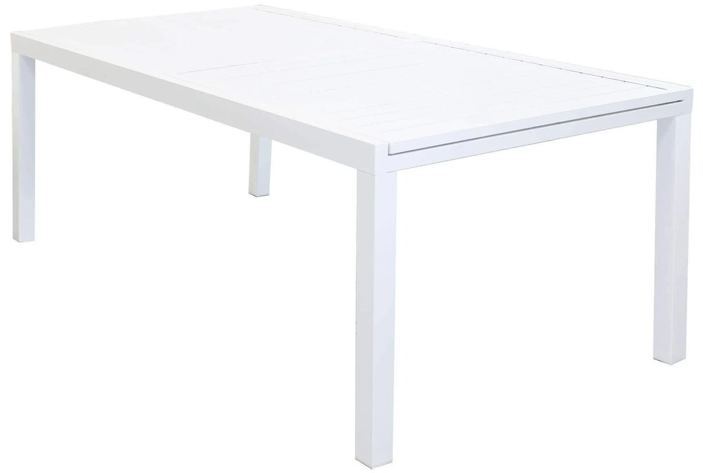 DEXTER - set tavolo in alluminio cm 200/300 x 100 x 74 h con 6 poltrone Venus
