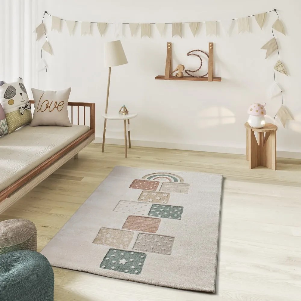 Tappeto da gioco per bambini beige 120x170 cm Clown – Universal