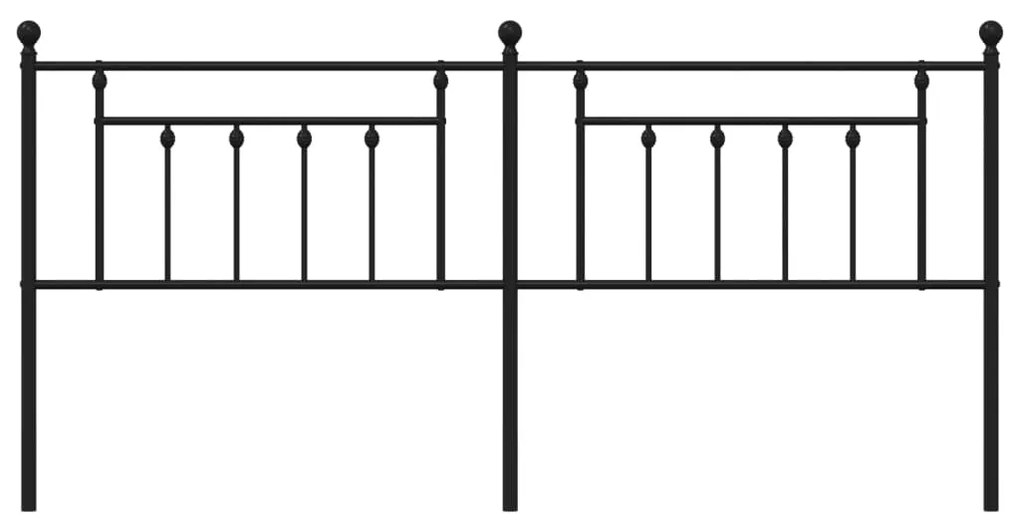 Testiera in metallo nero 200 cm