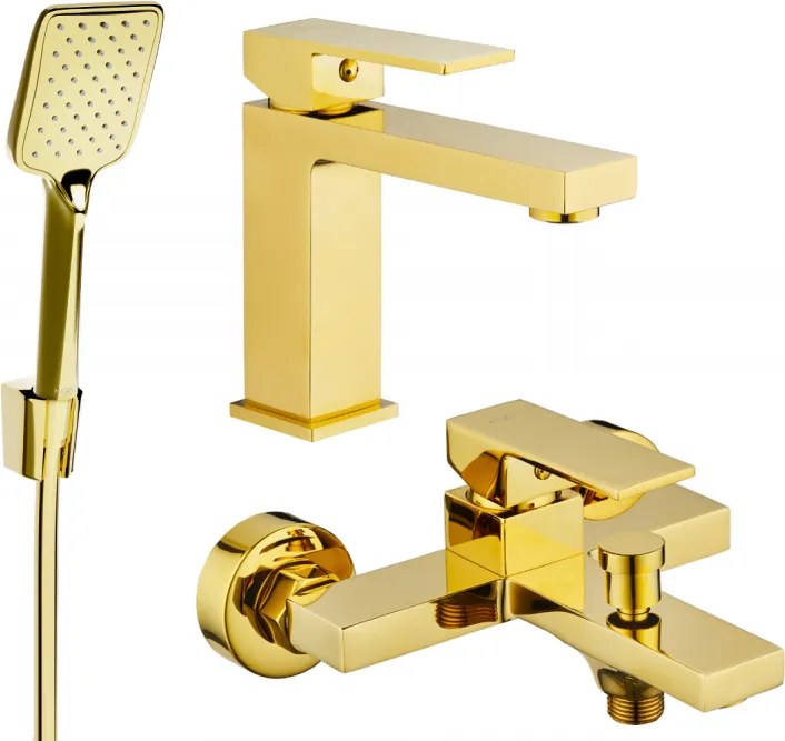 Mexen Uno R62 set da bagno, oro - 71403R62-50