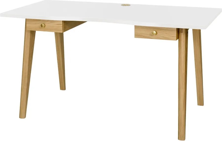 Scrivania con effetto rovere 70x140 cm Nice – Woodman