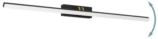 Eglo 900475 - Illuminazione LED per specchio bagno VERDELLO LED/5W/230V IP44 nero