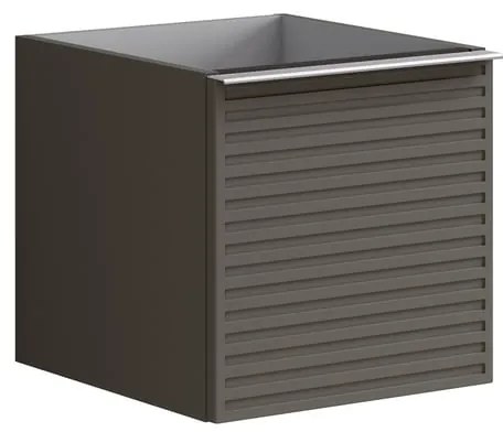 Mobile da bagno da fissare sotto lavabo L 40 x H 40 x P 45.5 cm grigio, 2 cassetti Pixel